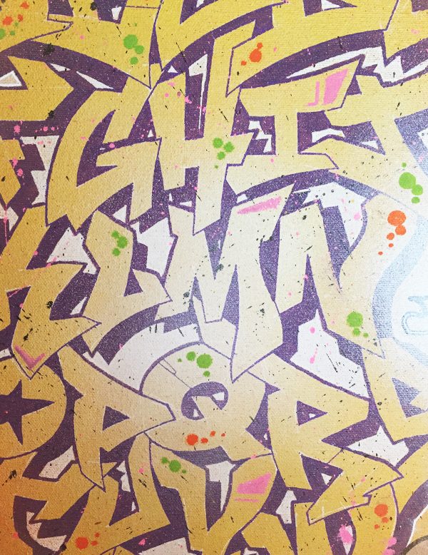 Graffiti Alphabet Canvas - Yellow ABC - Image 3