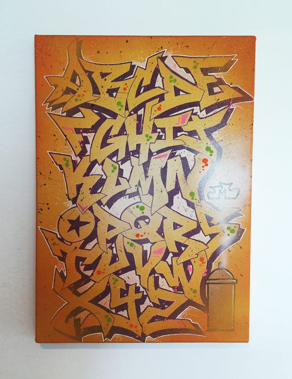 Graffiti Alphabet Canvas - Yellow ABC