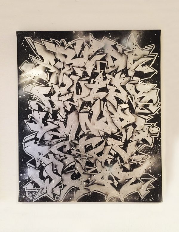 Graffiti Alphabet Canvas - Chrome ABC