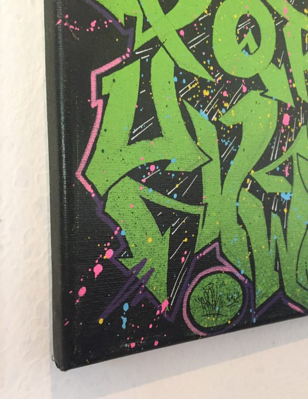 Graffiti Alphabet Canvas - Green ABC 2 - Image 3