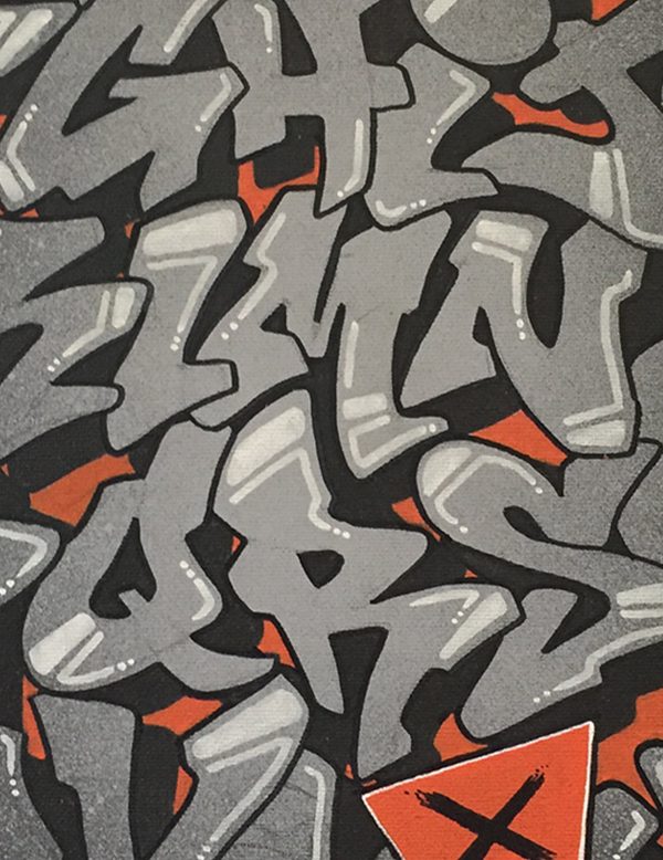 Graffiti Alphabet Canvas - Grey ABC - Image 2